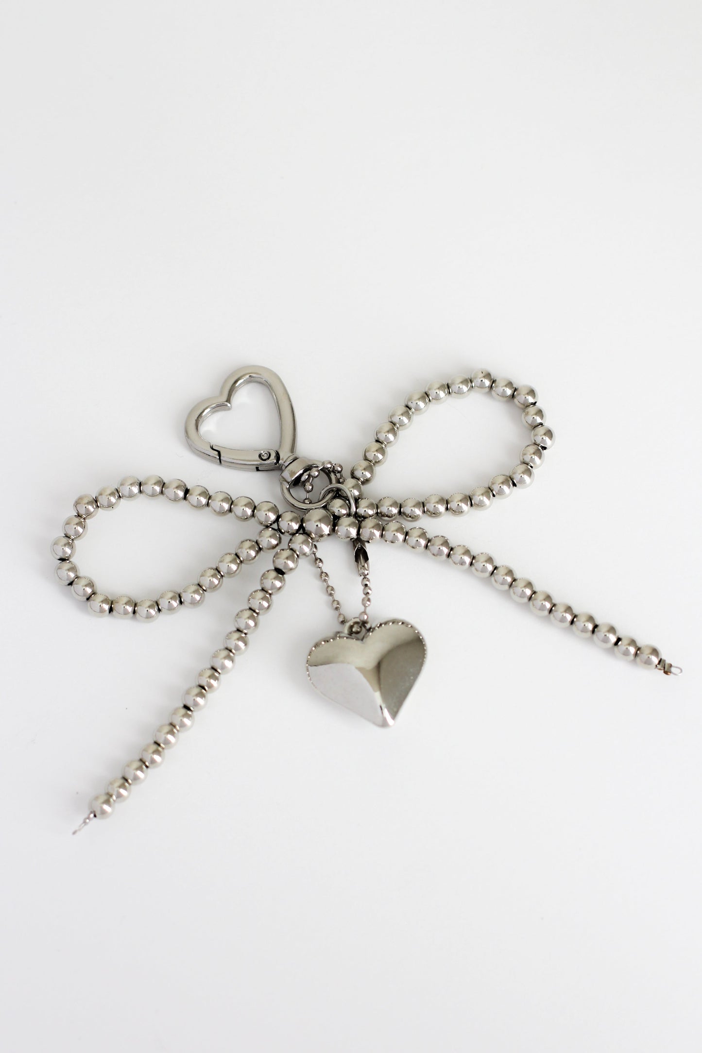 Bag Bow Charm #1 - Chrome