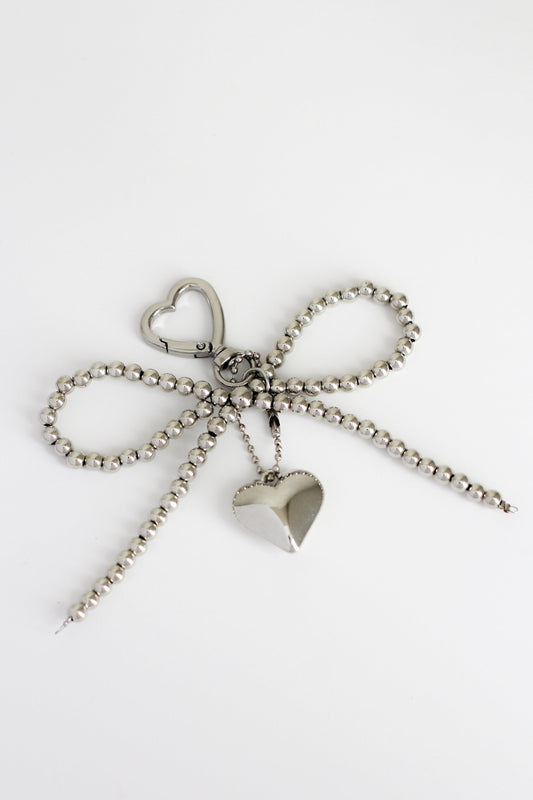 Bag Bow Charm #1 - Chrome