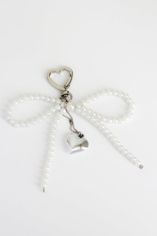 Bag Bow Charm #1 - White