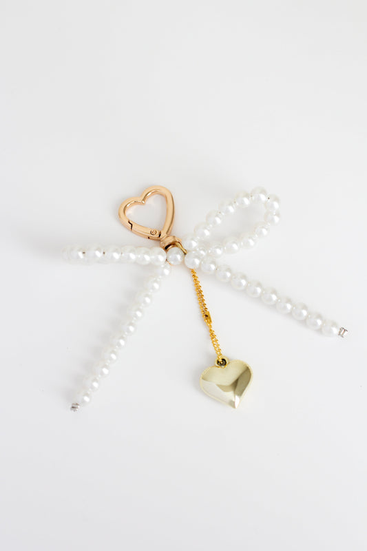 Bag Bow Charm #2 - White