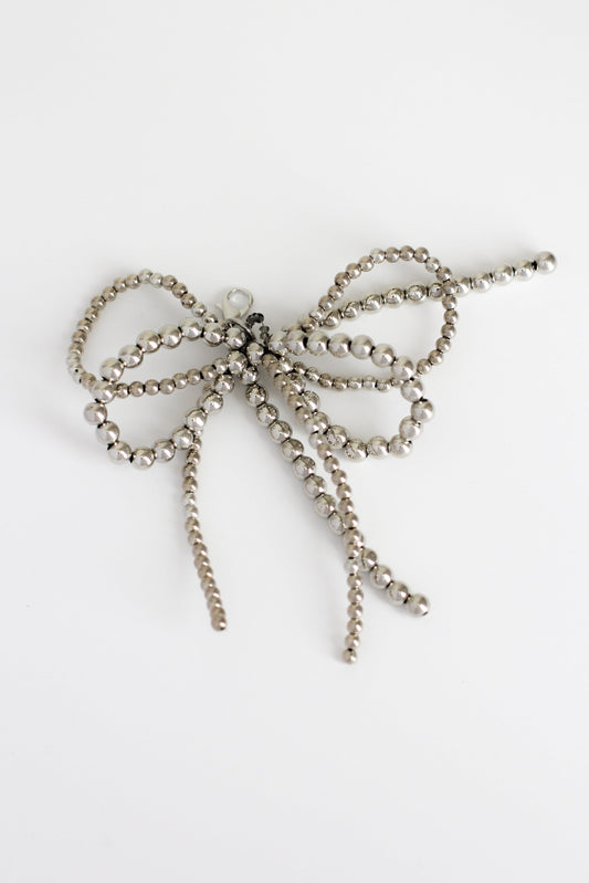 Bag Bow Charm #3 - Chrome