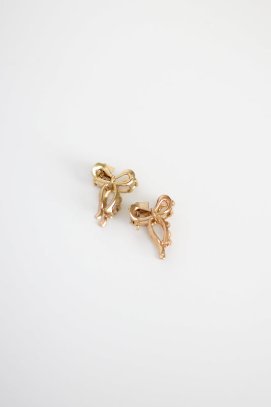 Bow Hair Clip - Mini #003 - Gold