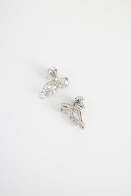 Bow Hair Clip - Mini #003 - Silver