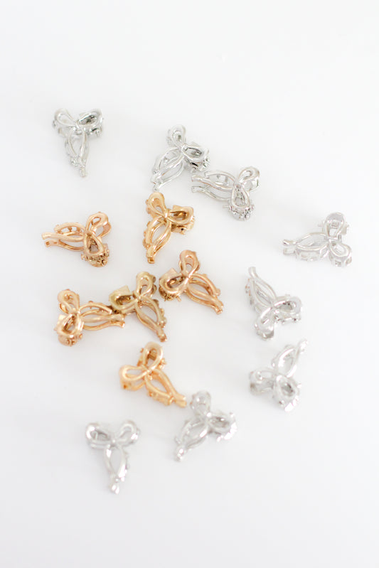 Bow Hair Clip - Mini #003 - Gold