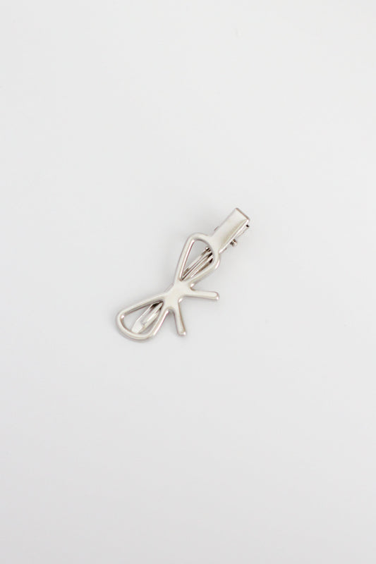 Bow Hair Pin #004 - Silver