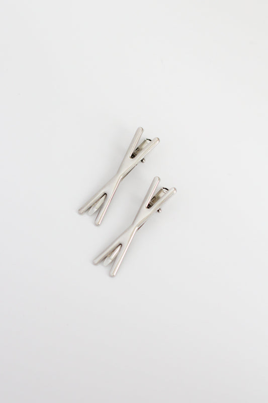 X Hair Pin #007 - Silver