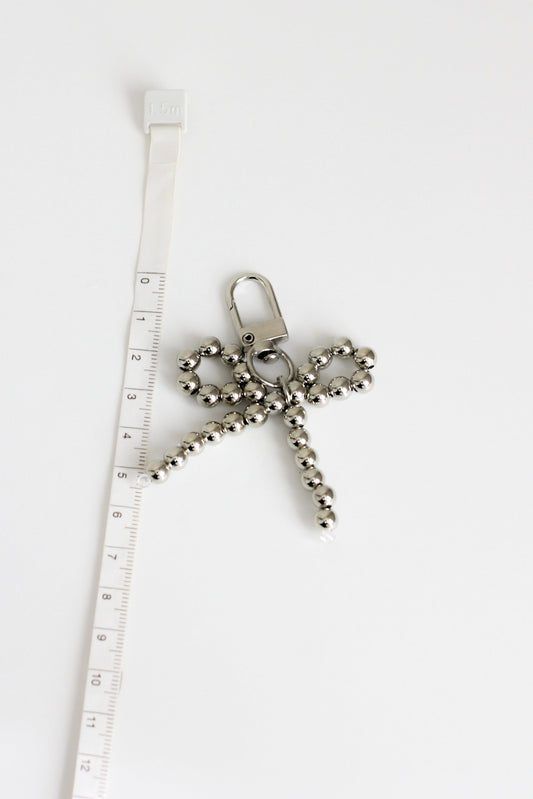Small Bow Charm #3 - Chrome