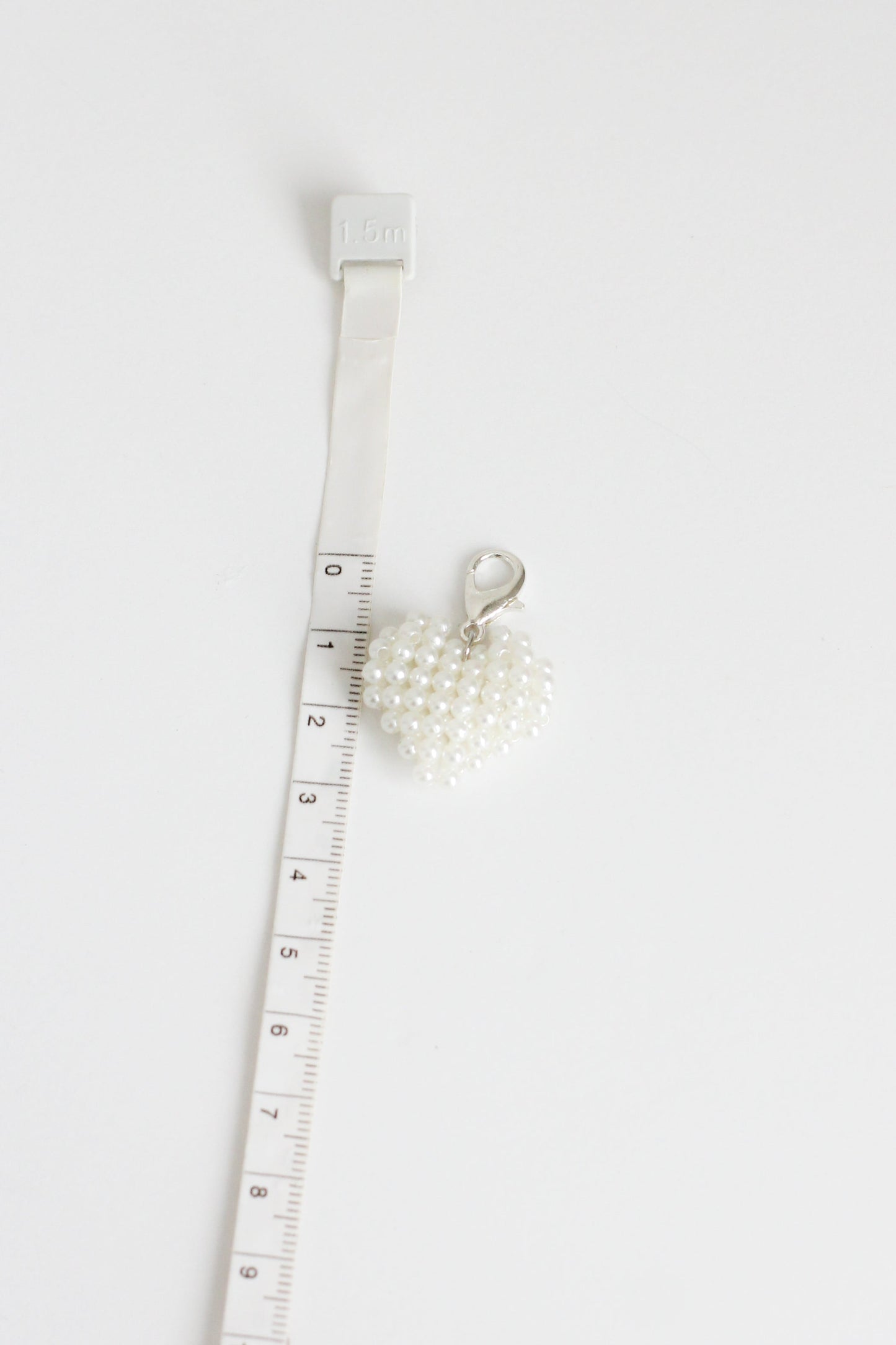 Small Heart Charm #11 - White